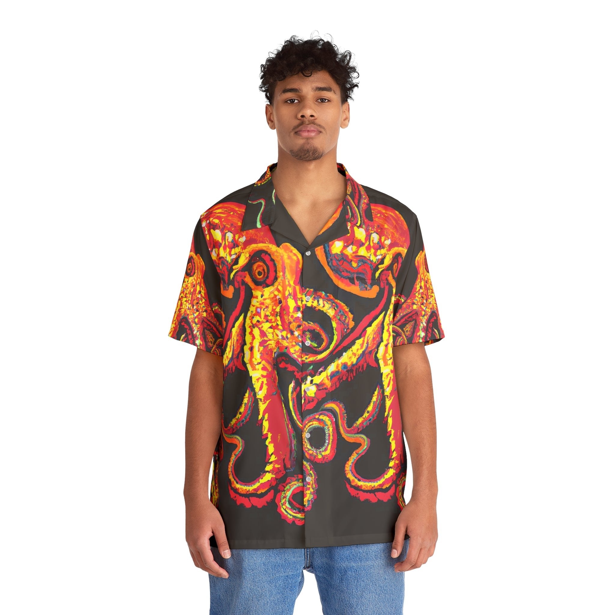 Experience Tropical Tranquility in our Men's Hawaiian Shirts - Acid Daddy