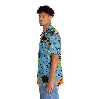 Hawaiian Shirts - Men's Sky Blue Splash Hawaiian Shirt - Acid Daddy