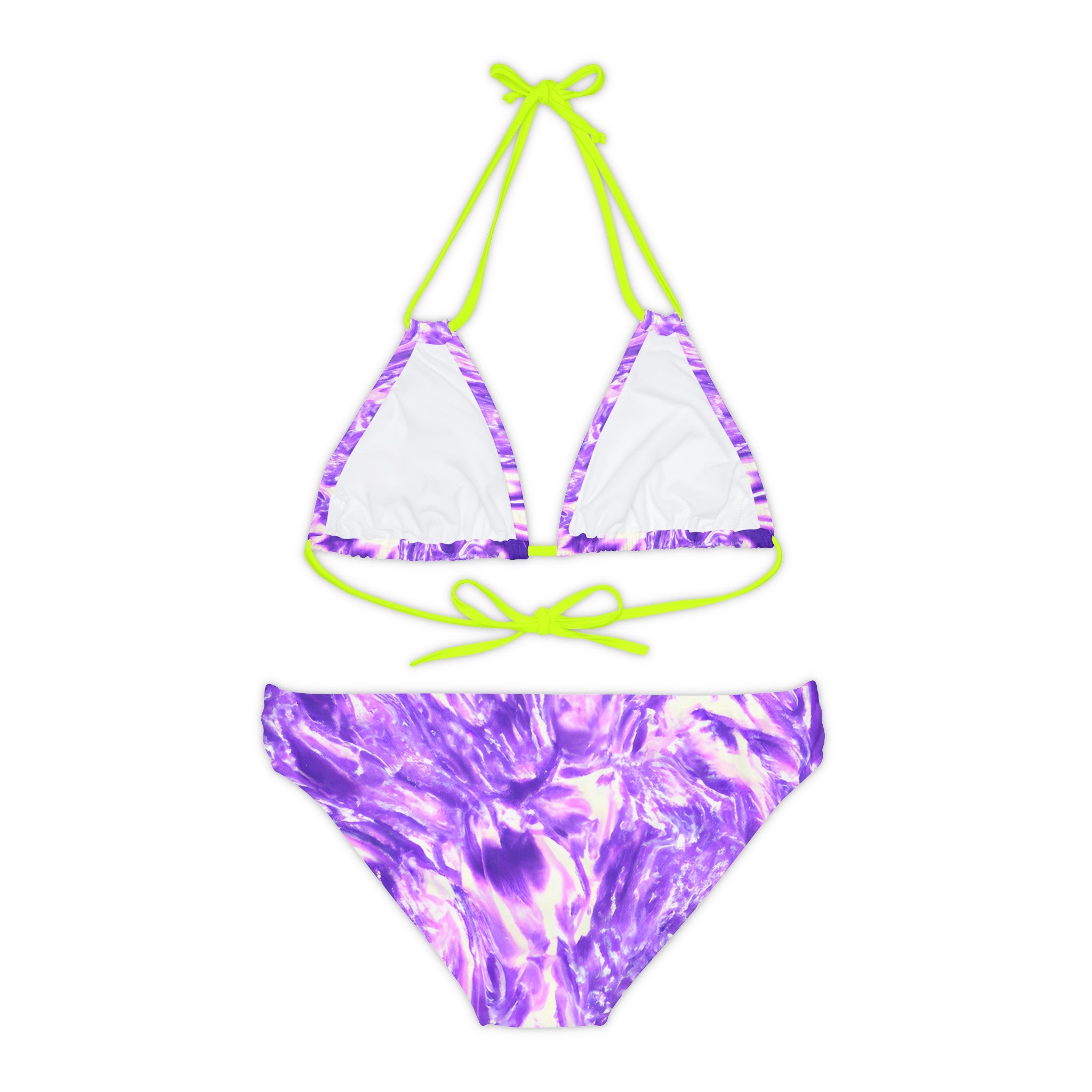 All Over Prints - Women's Lavender Mist Strappy Bikini - Acid Daddy