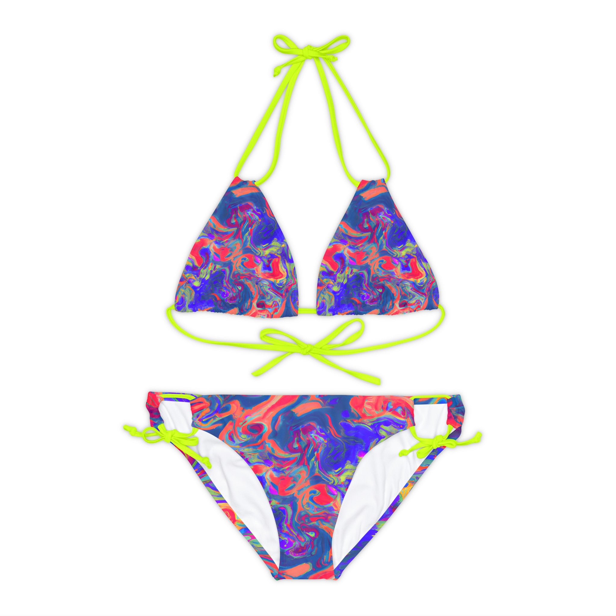 All Over Prints - Women's Pastel Dream Chic Strappy Bikini - Acid Daddy