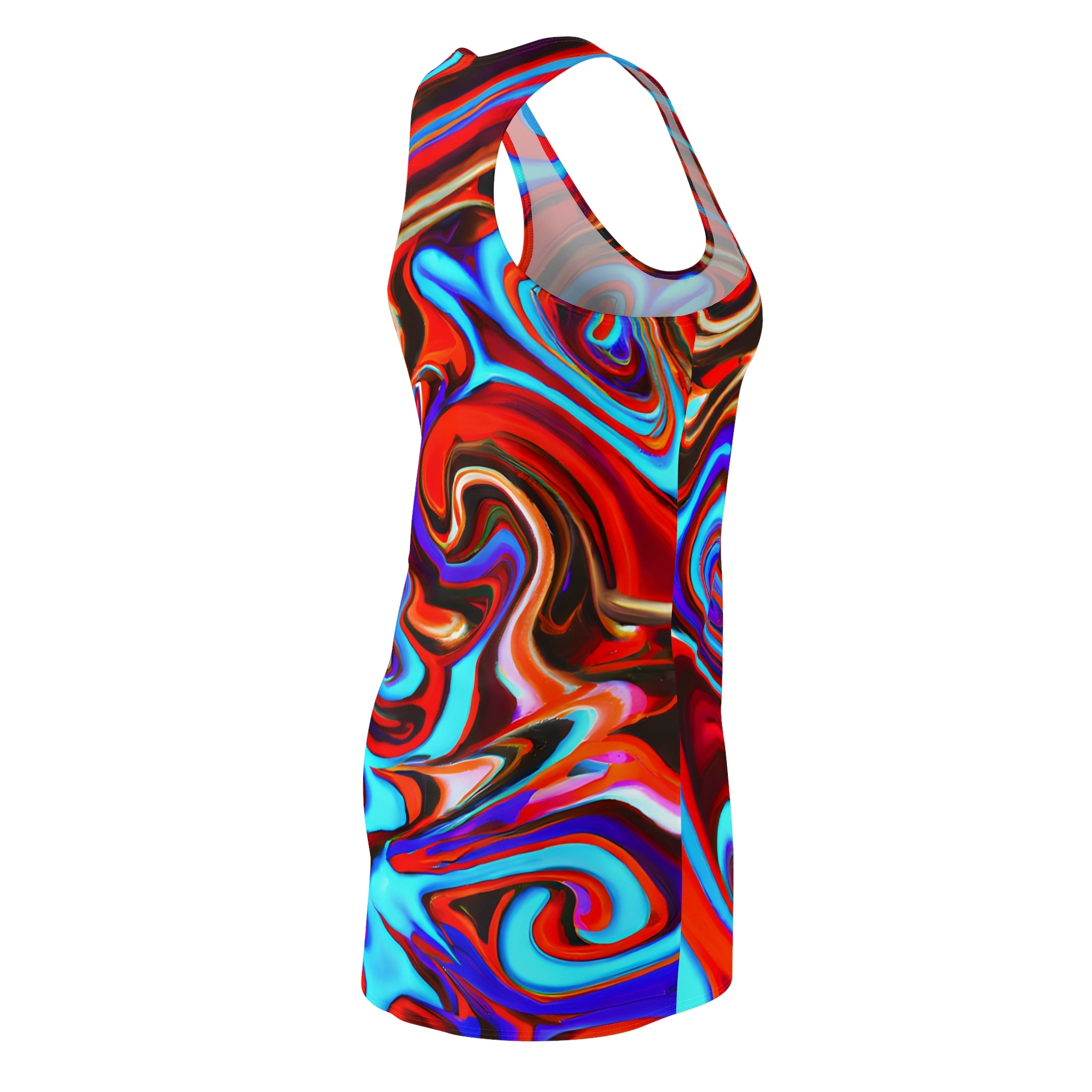 Red Vortex Racerback Dress