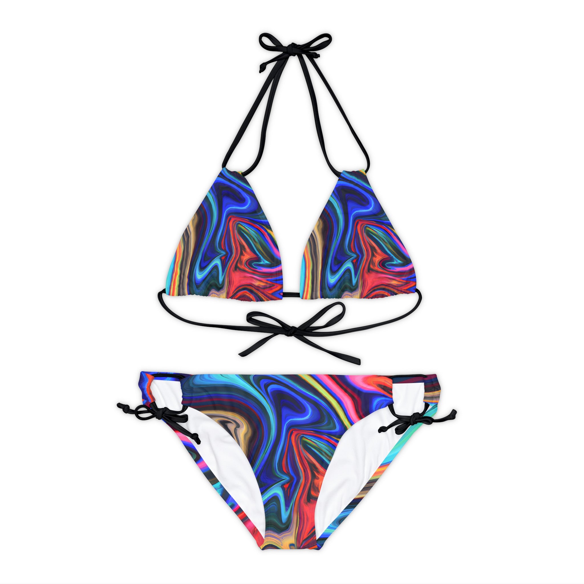 All Over Prints - Women's Opulent Splash Chic Strappy Bikini - Acid Daddy