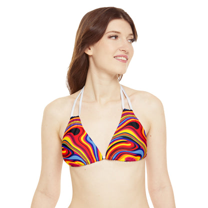 Women's Retro Swirl Strappy Bikini