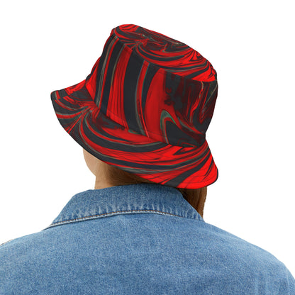 Hats - Raging Red Groove Vibes Bucket Hat - Acid Daddy