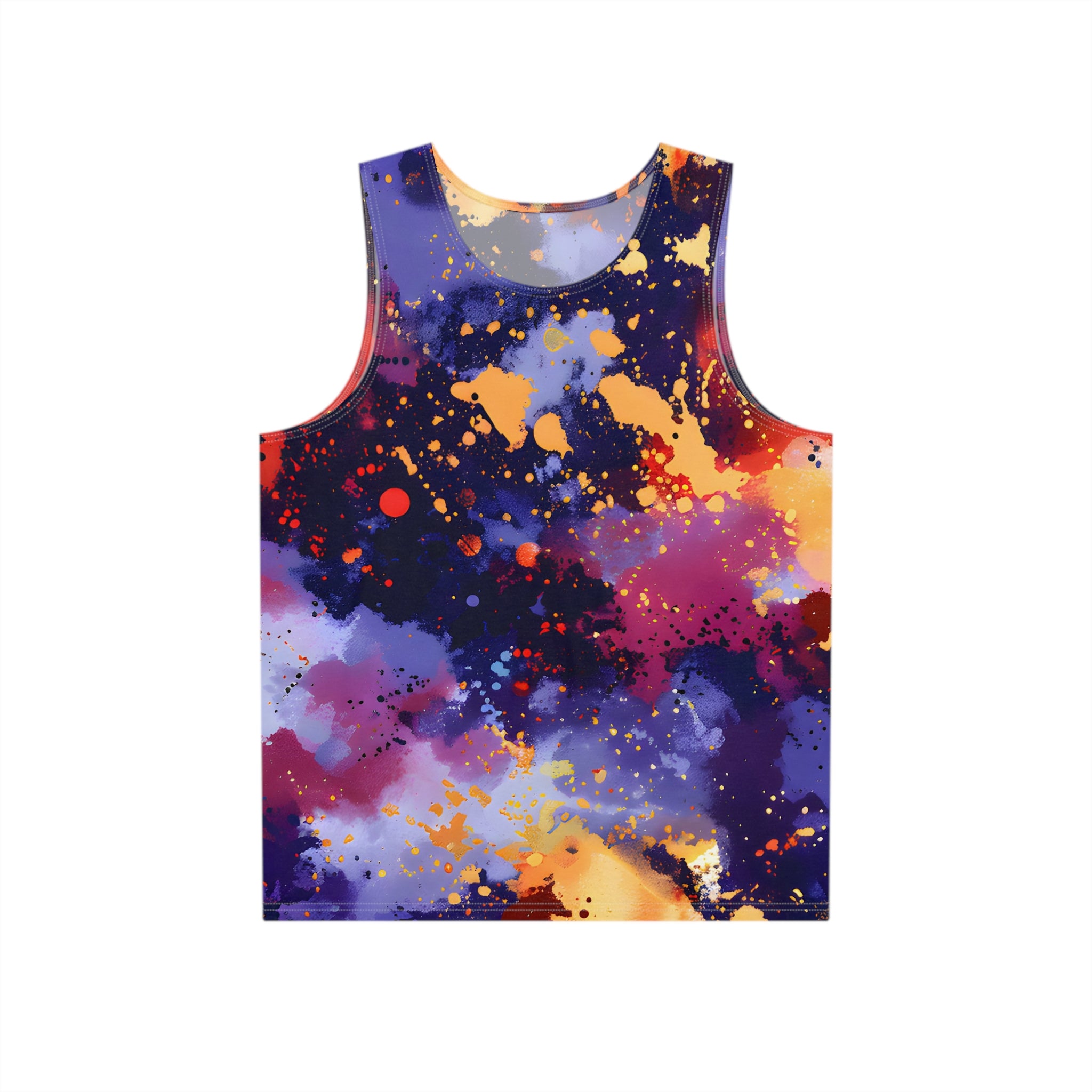 Men's Electric Tomato Splash Tank Top