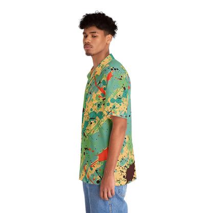 Hawaiian Shirts - Men's Cerulean Peach - Maroon Shirt Hawaiian - Acid Daddy