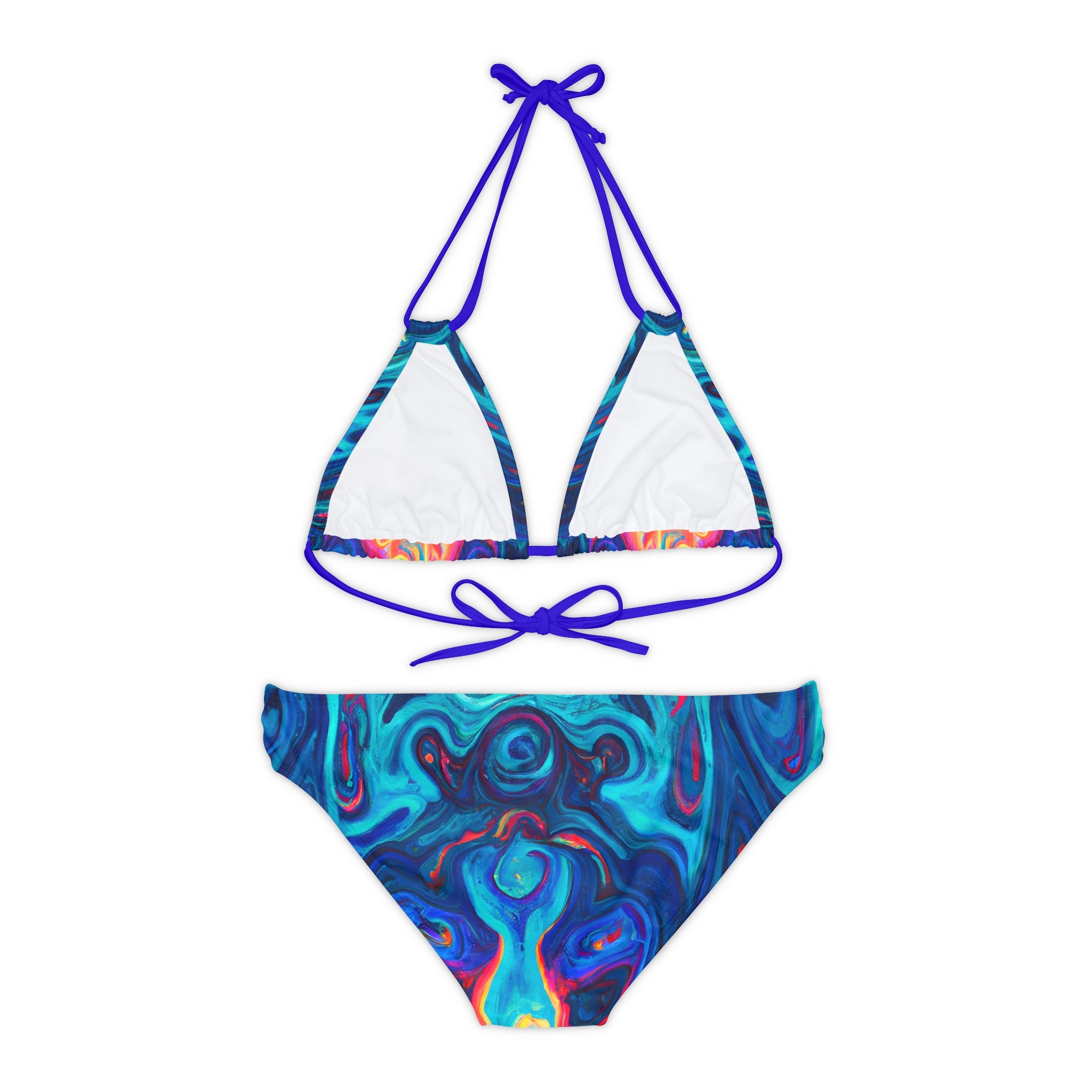 All Over Prints - Women's Whisper Flame Strappy Bikini - Acid Daddy