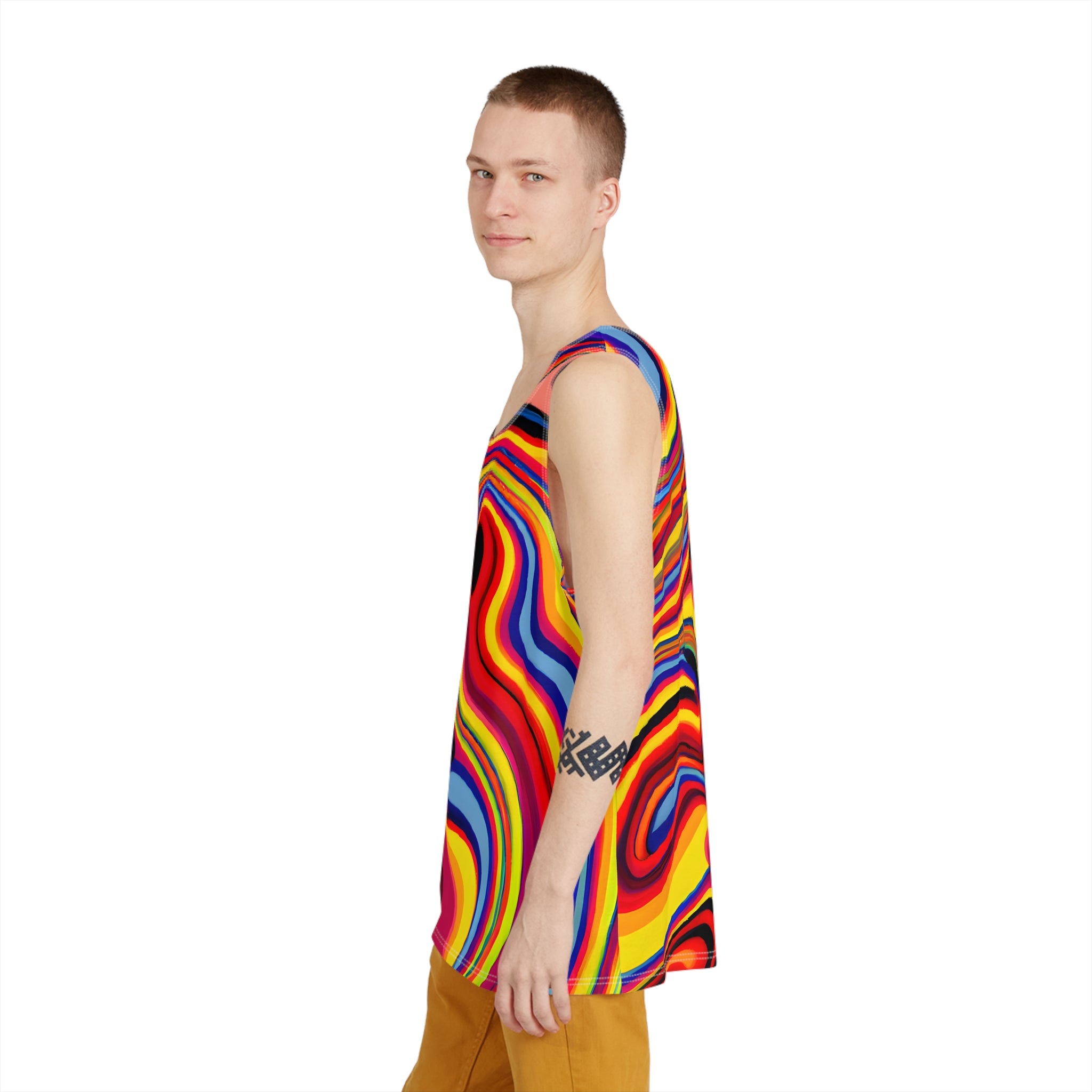 Festival Tank Tops - Retro Swirl Pop Tank Top - Acid Daddy