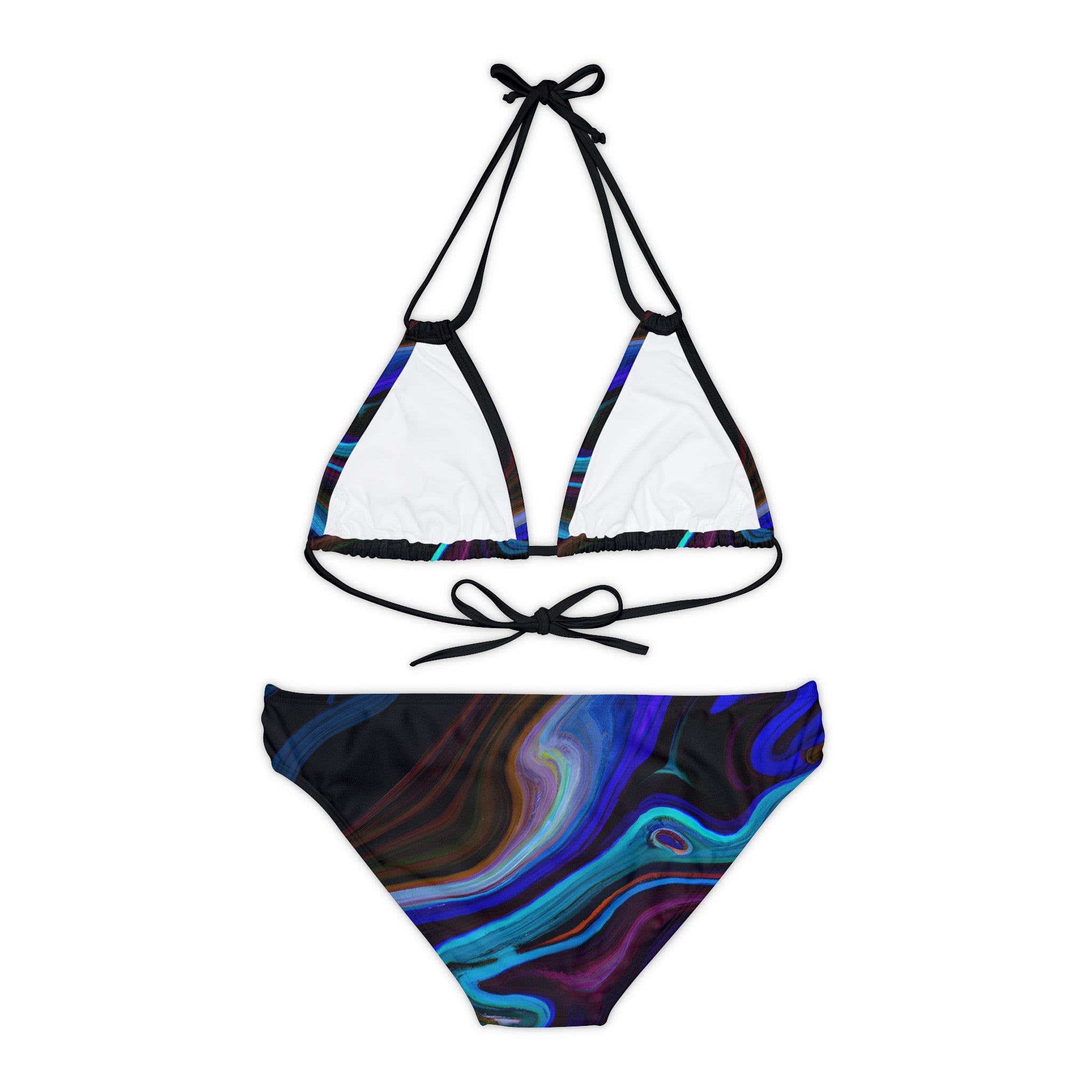 All Over Prints - Women's Midnight Aura Strappy Bikini Set - Acid Daddy