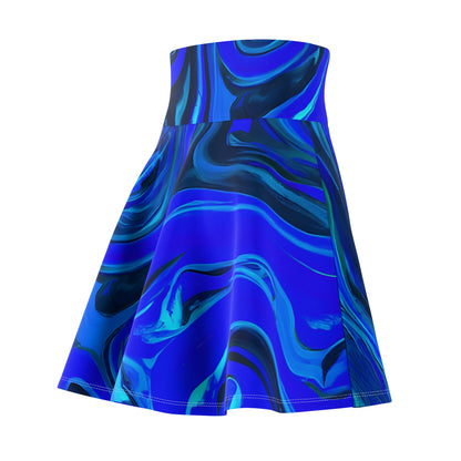 Skater Skirts - Women's Blue Icy Flow Festival Skater Skirt - Acid Daddy