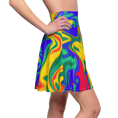 Skater Skirts - Electric Fire Skater Skirt - Acid Daddy