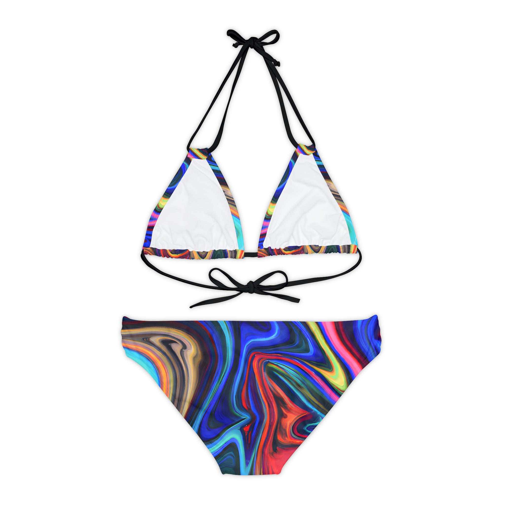 All Over Prints - Women's Opulent Splash Chic Strappy Bikini - Acid Daddy