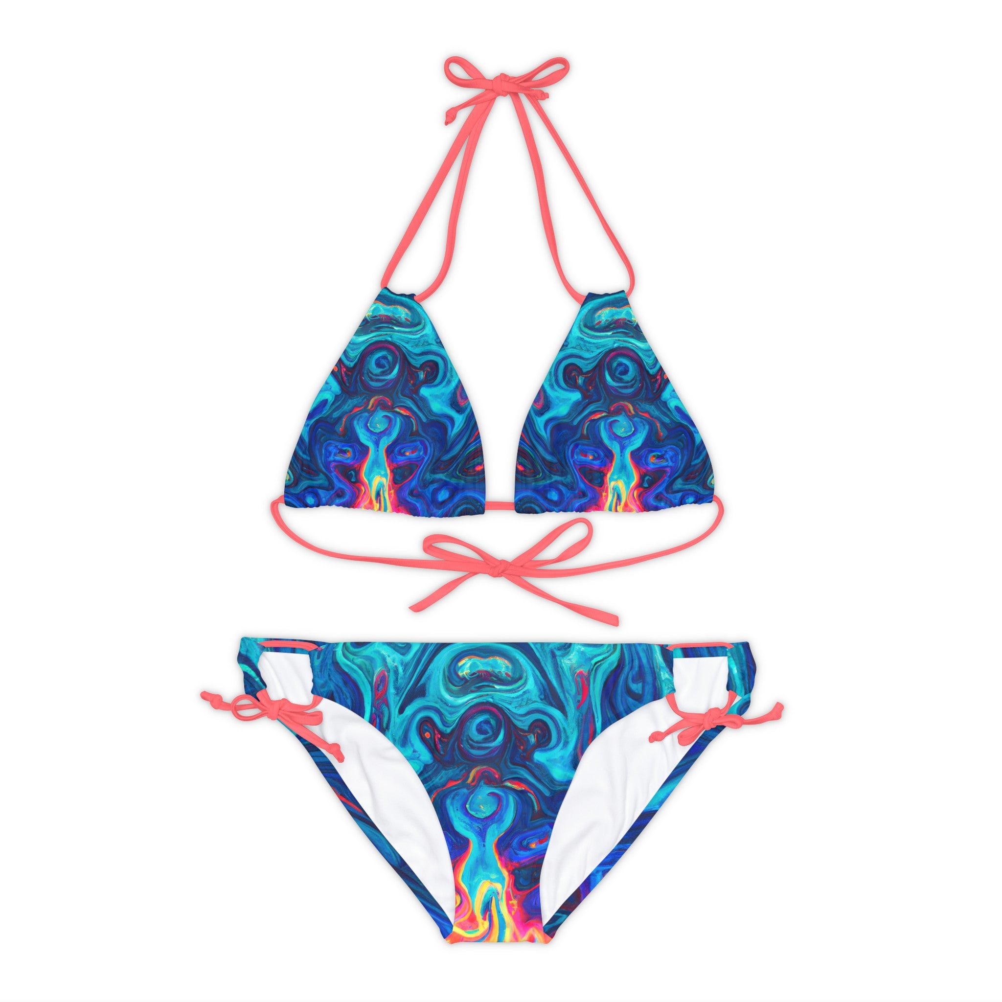 All Over Prints - Women's Whisper Flame Strappy Bikini - Acid Daddy