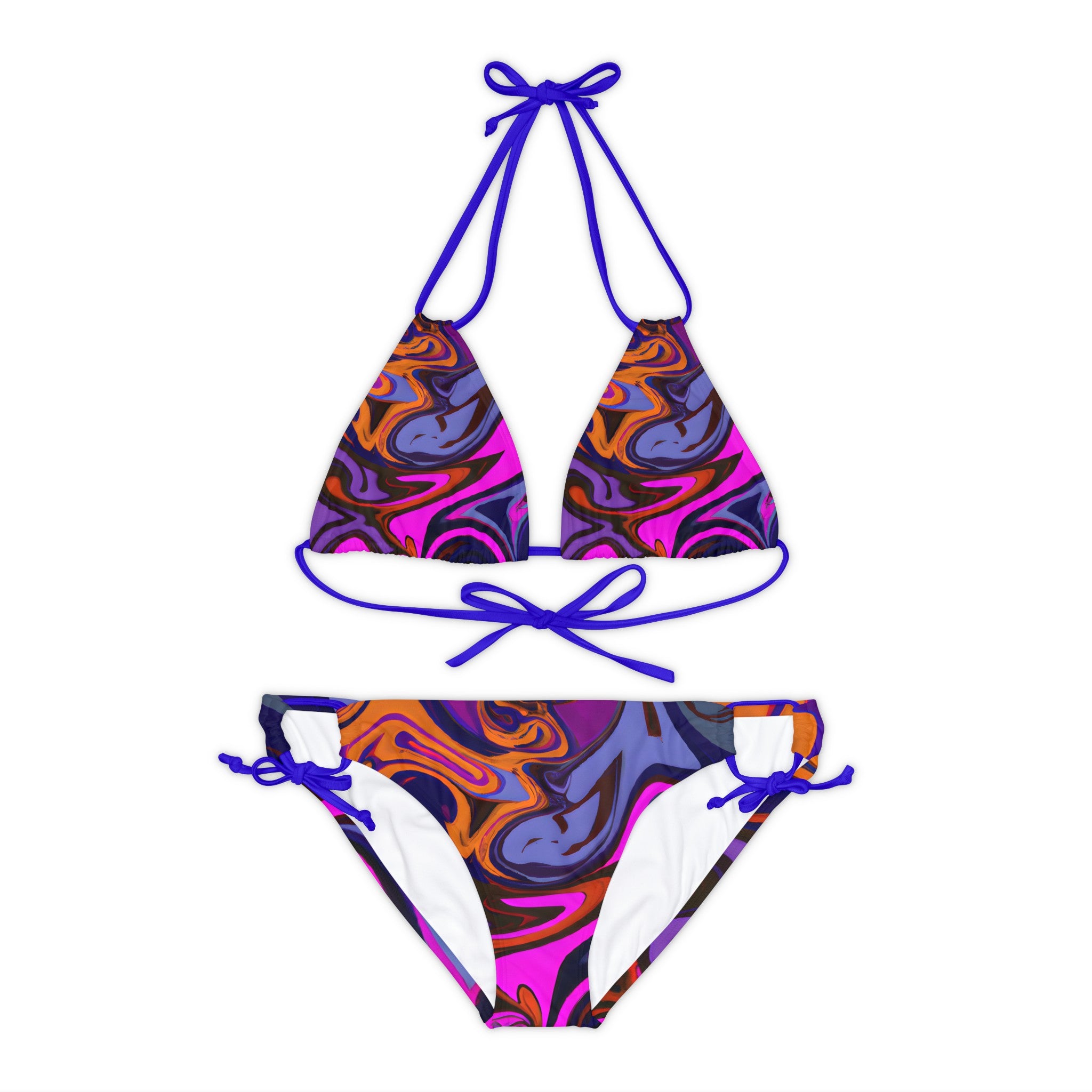 All Over Prints - Women's Vivid Visceral Strappy Bikini - Acid Daddy