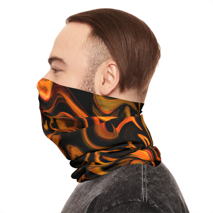 Gaiters - Black Flame Swirl Lightweight Neck Gaiter - Acid Daddy