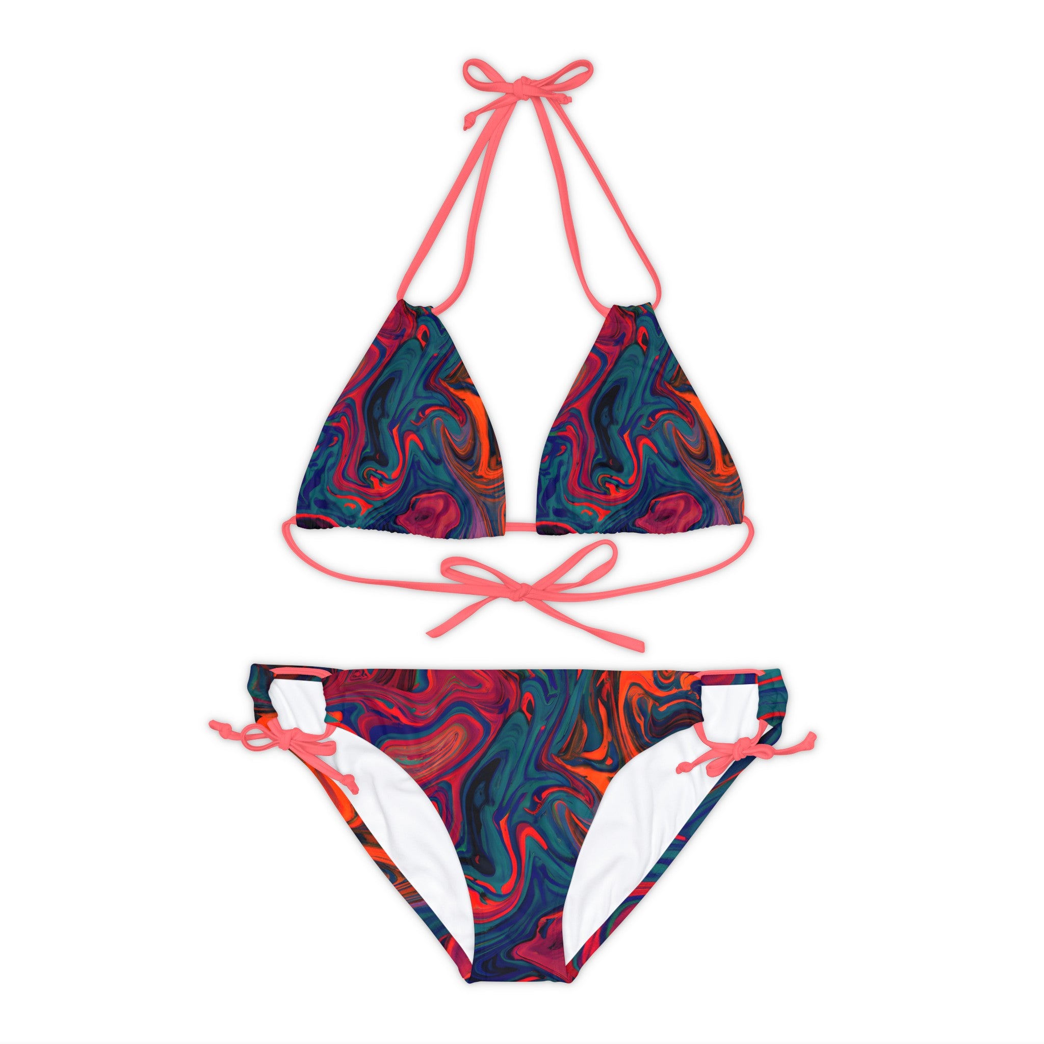 All Over Prints - Women's Painted Trip Strappy Bikini - Acid Daddy