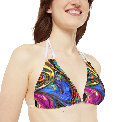 All Over Prints - Women's Painted Serenity Strappy Bikini - Acid Daddy