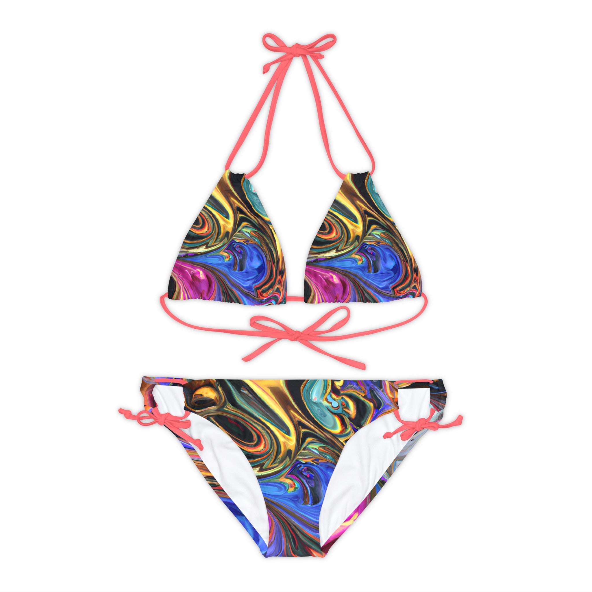 All Over Prints - Women's Painted Serenity Strappy Bikini - Acid Daddy