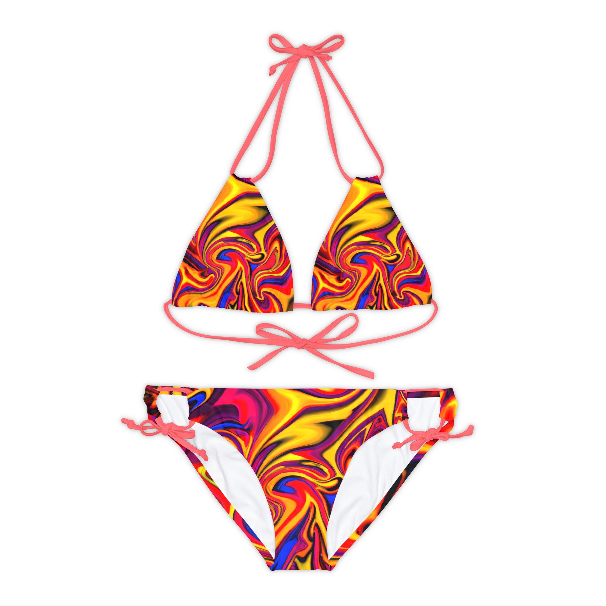 All Over Prints - Women's Tropical Fruit Fun Strappy Bikini - Acid Daddy