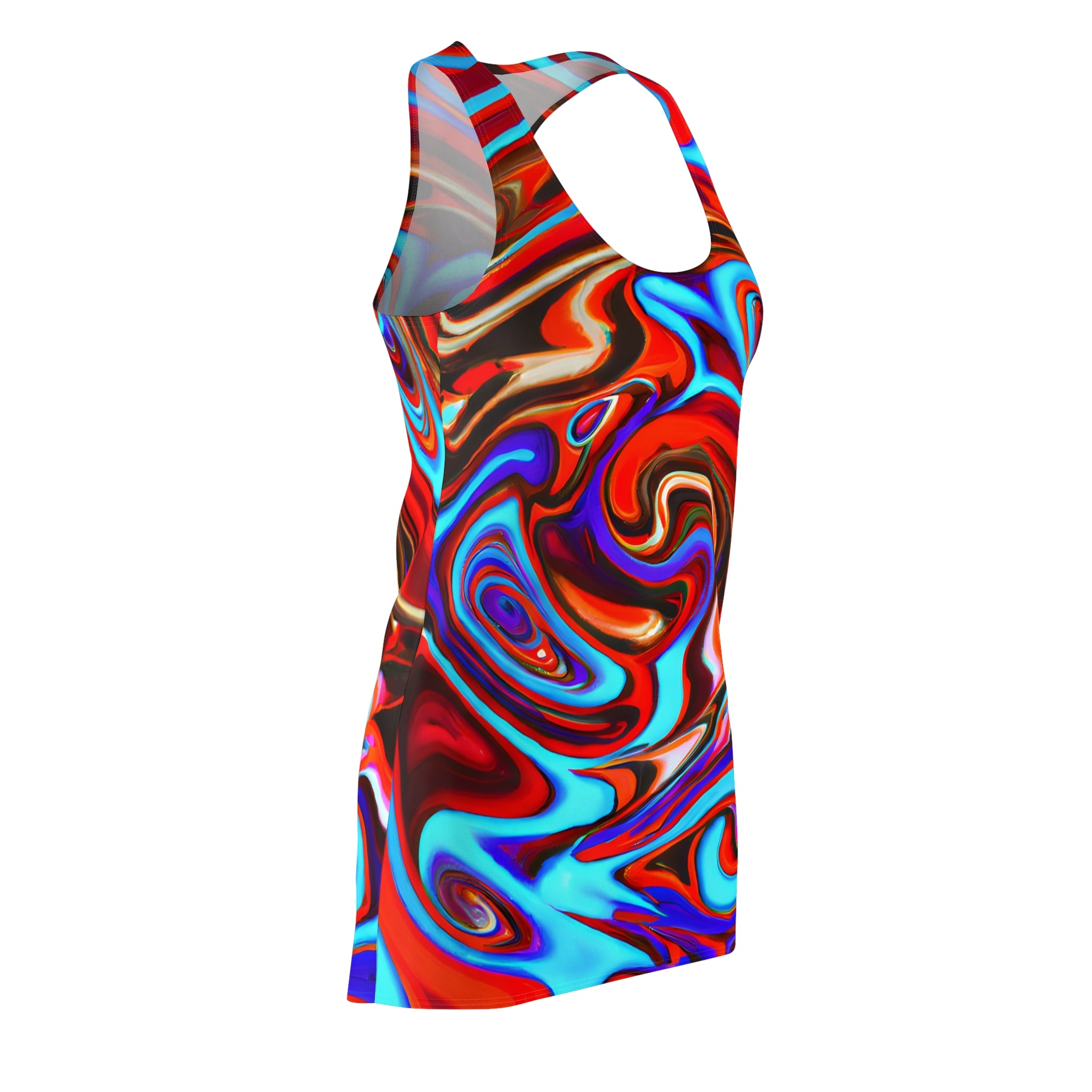 Red Vortex Racerback Dress