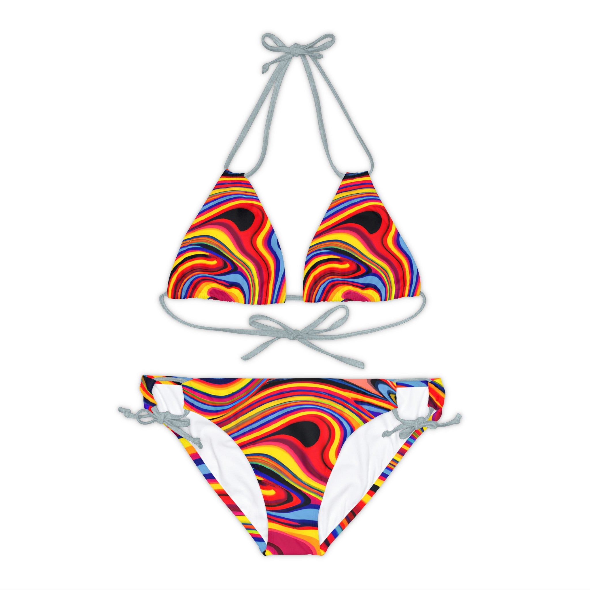 Women's Retro Swirl Strappy Bikini