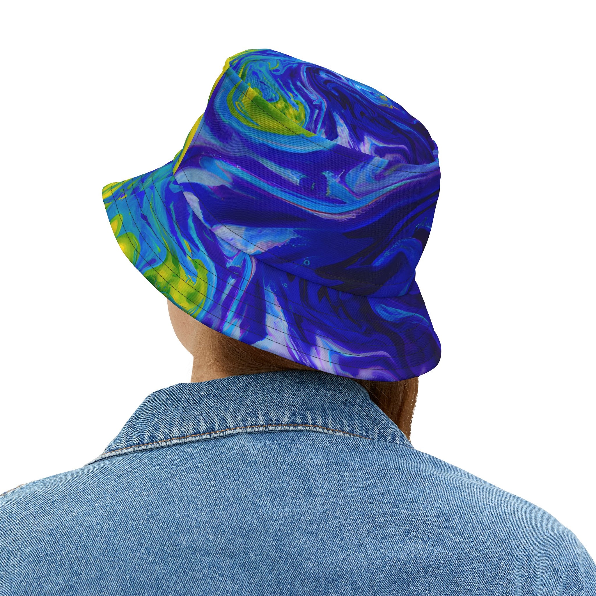 Hats - Blue Vortex Festival Vibes Bucket Hat - Acid Daddy