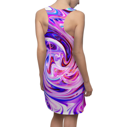 Psychedelic Purple Swirl Racerback Dress