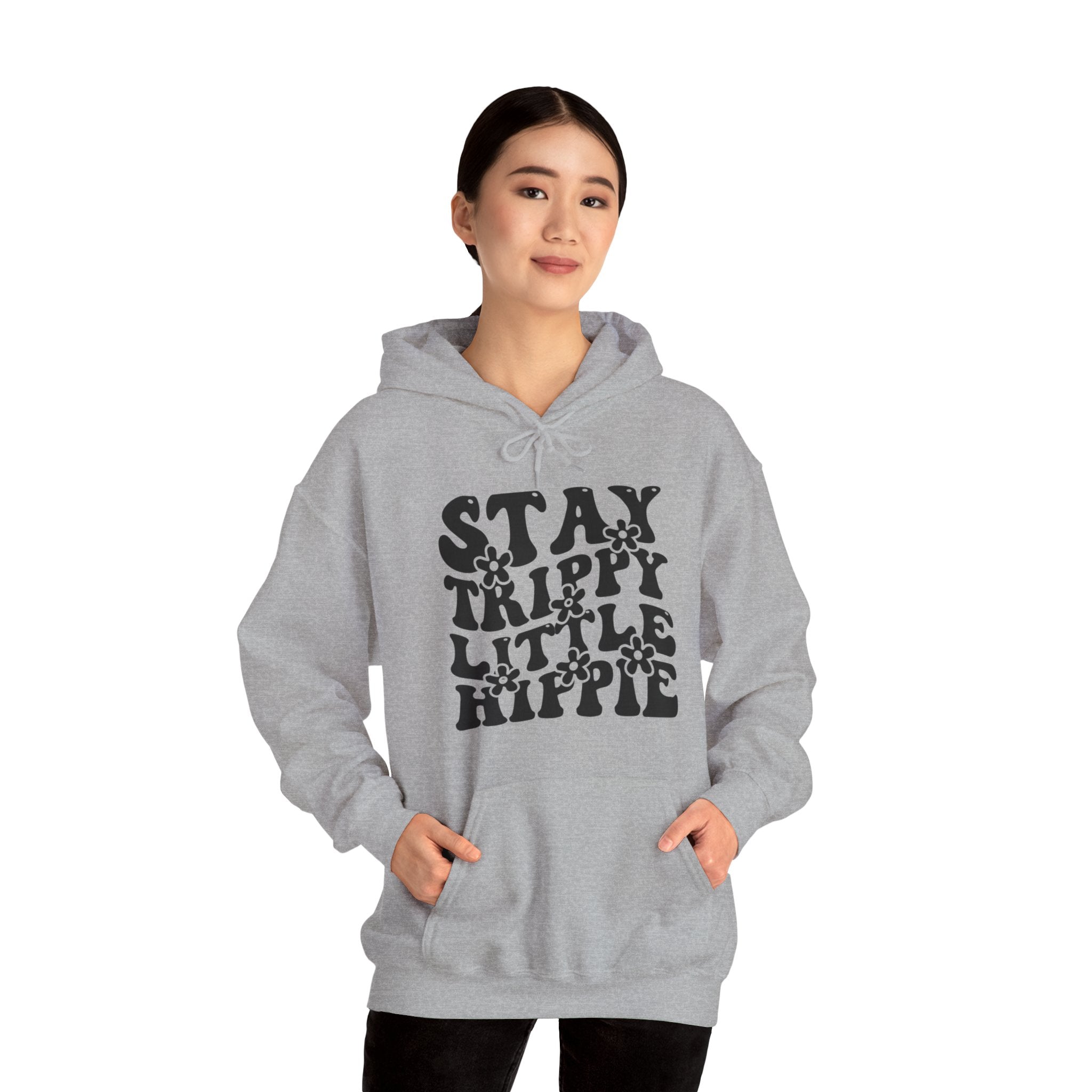 Festival Gear - Hoodie - Trippy Hippie Slogan Winter Hoodie (Front Print) - Acid Daddy