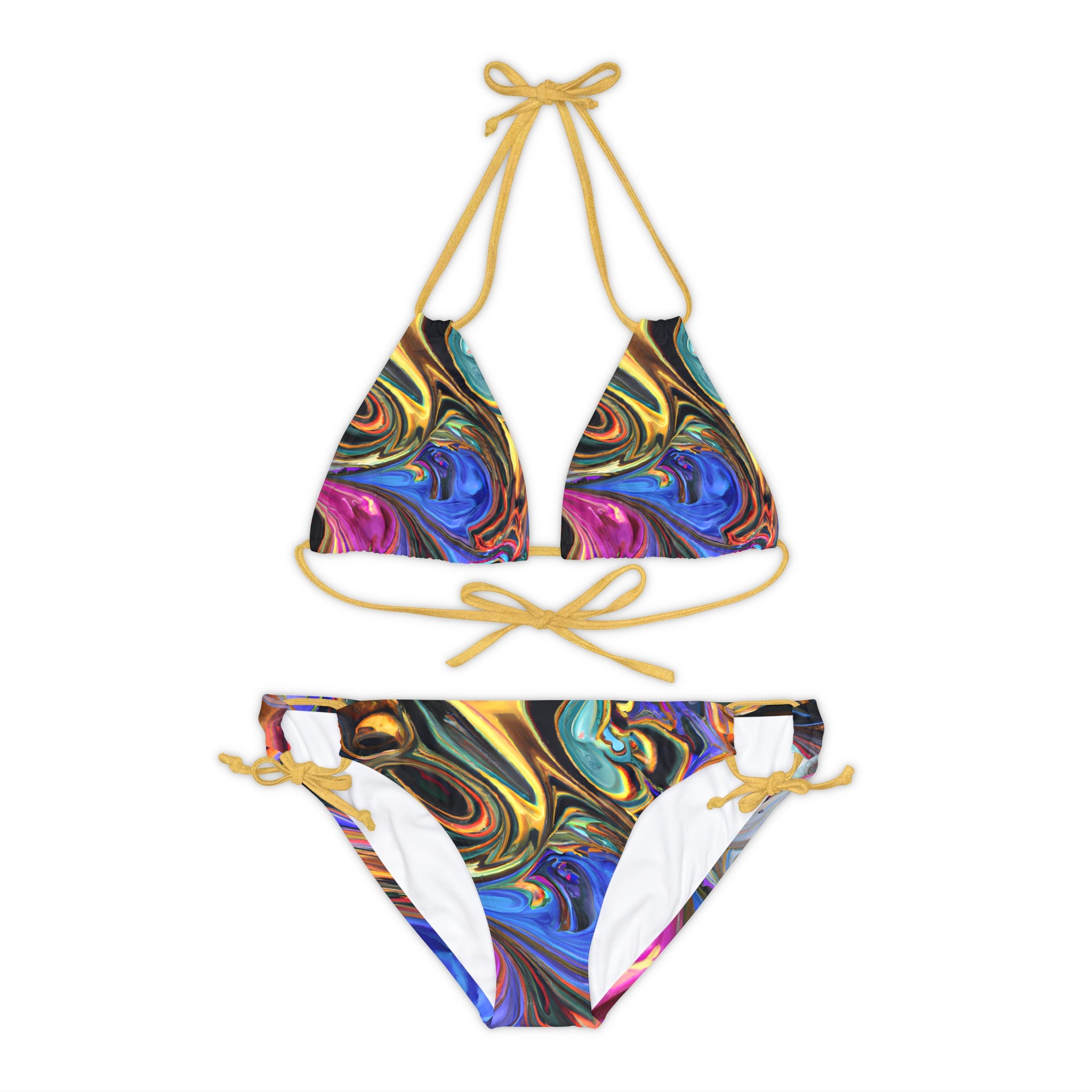 All Over Prints - Women's Painted Serenity Strappy Bikini - Acid Daddy