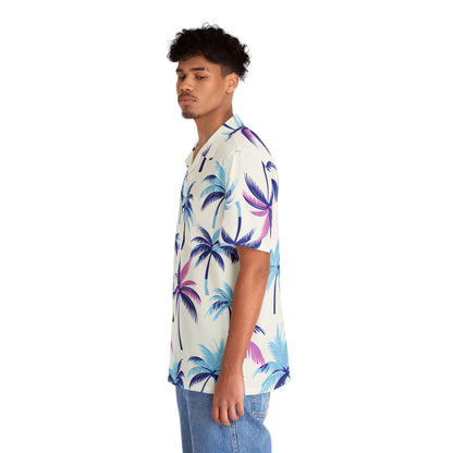 Festival Gear - Hawaiian Shirts - Men's Purple Palms Hawaiian Shirt - Acid Daddy