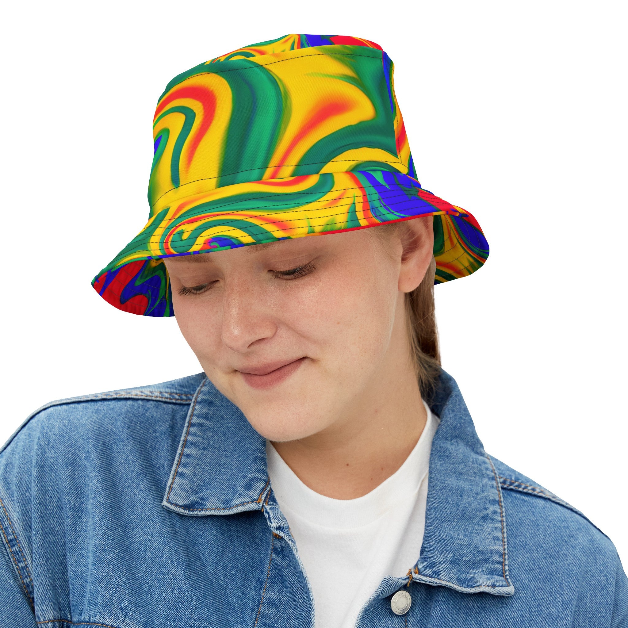 Hats - Fire Groove Rave Festival Bucket Hat - Acid Daddy