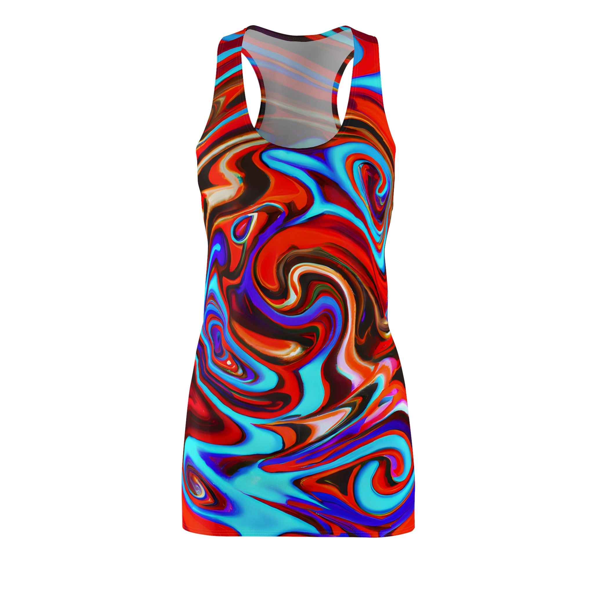 Red Vortex Racerback Dress