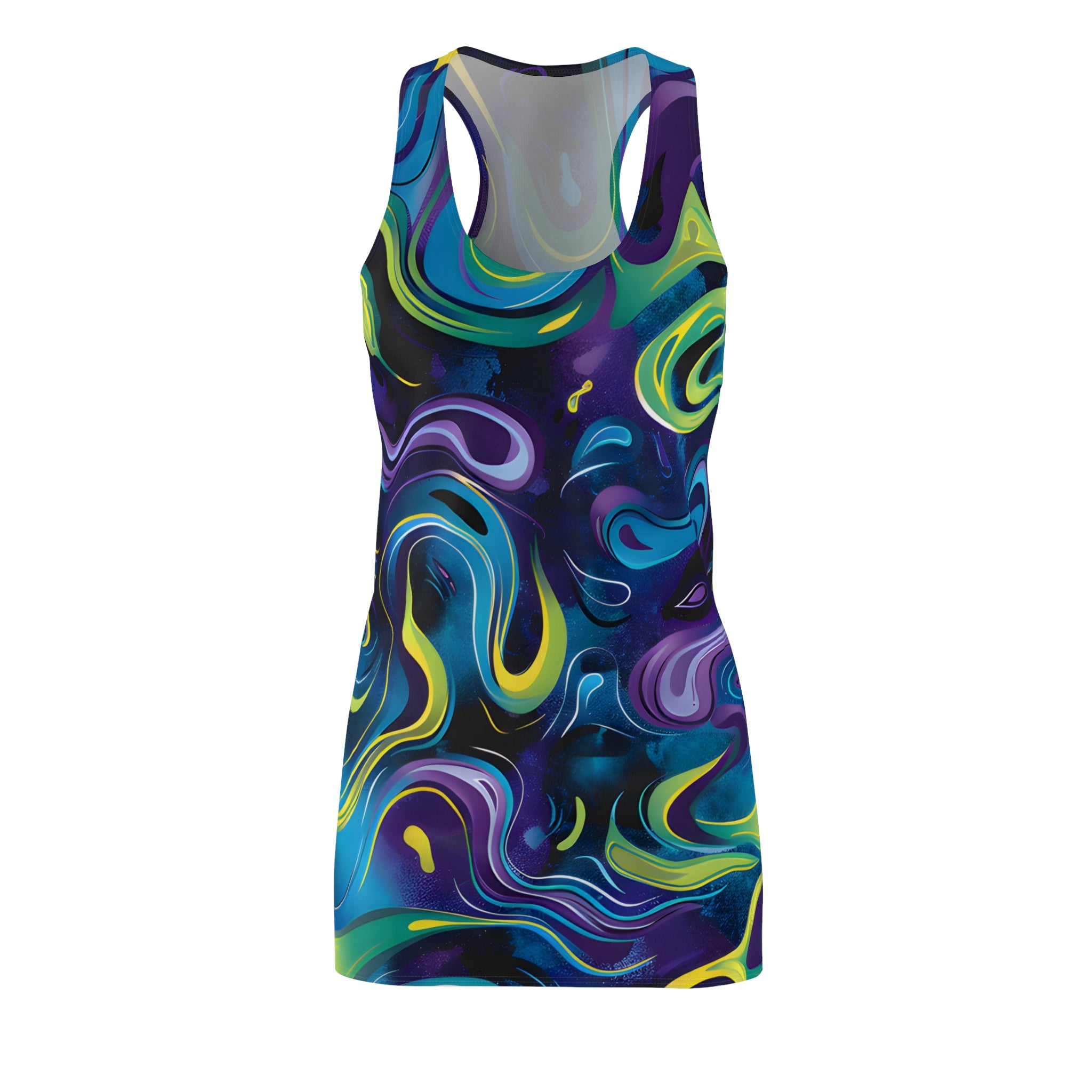 Psychedelic Terquoise Myster Racerback Dress