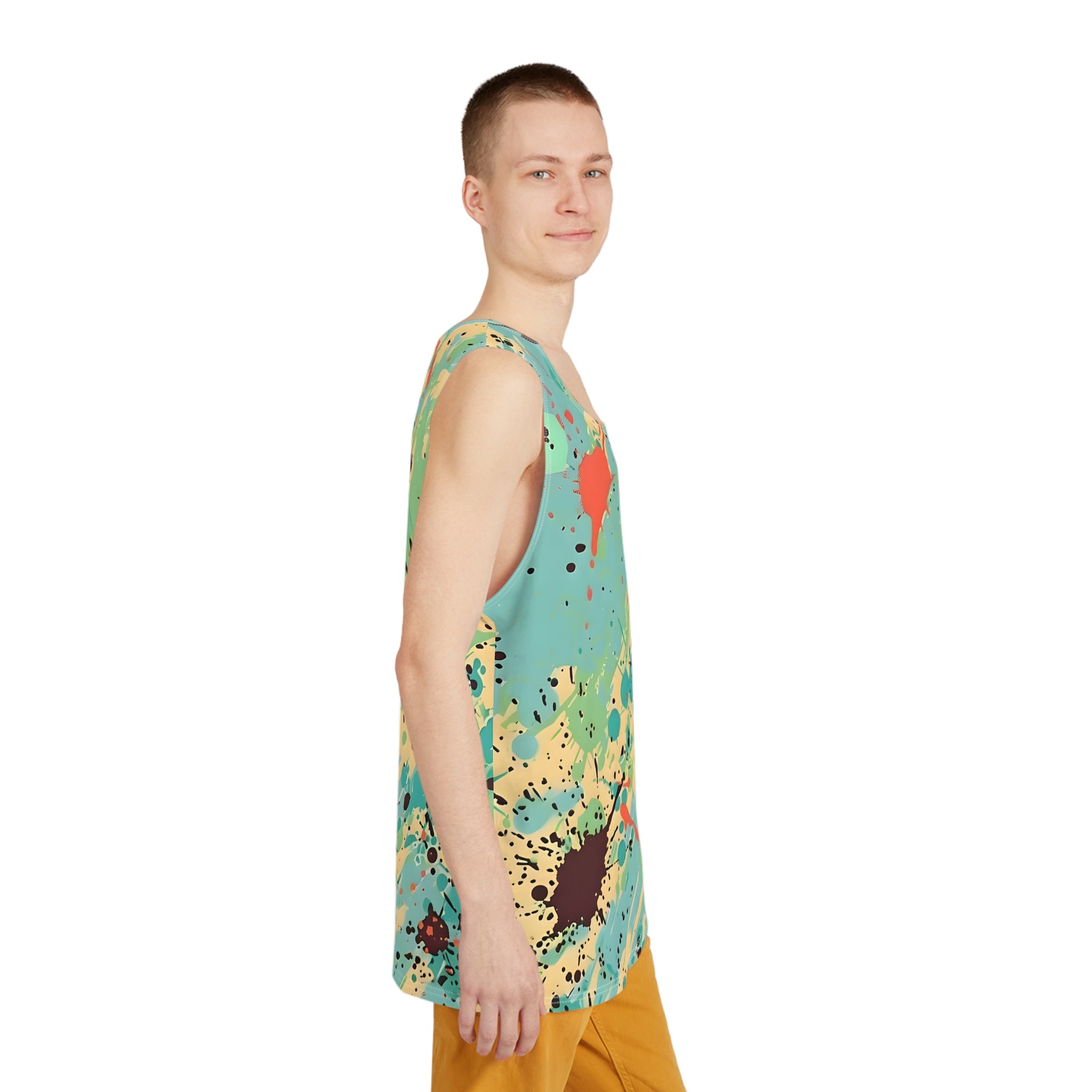 Tank Tops - Men's Tropical Splash Wave Tank Top - Acid Daddy