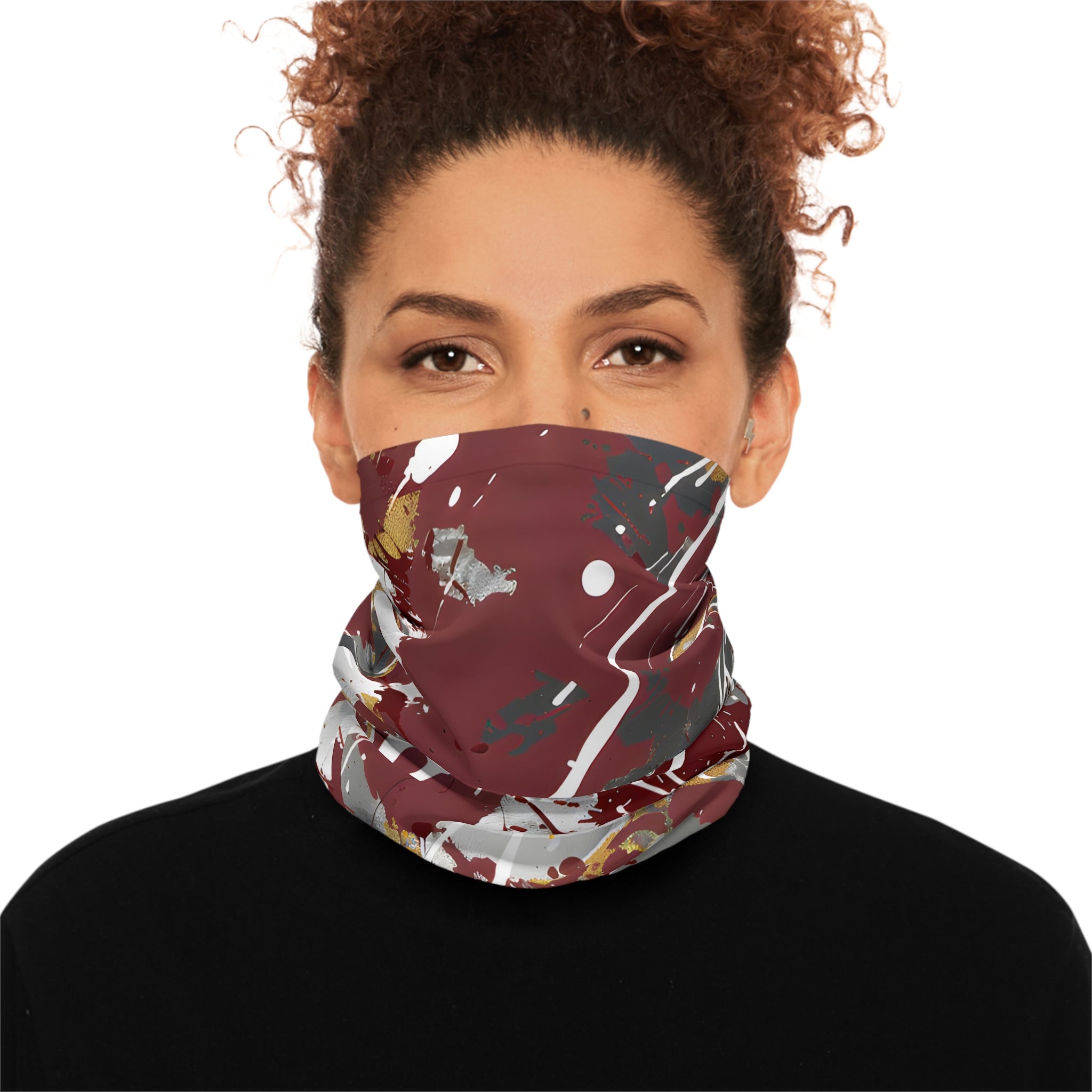 Gaiters - Maroon Groove Splash Lightweight Neck Gaiter - Acid Daddy