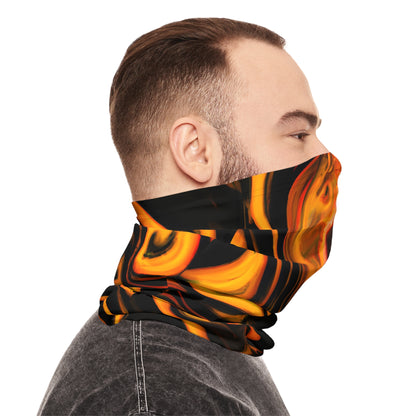 Gaiters - Black Flame Swirl Lightweight Neck Gaiter - Acid Daddy