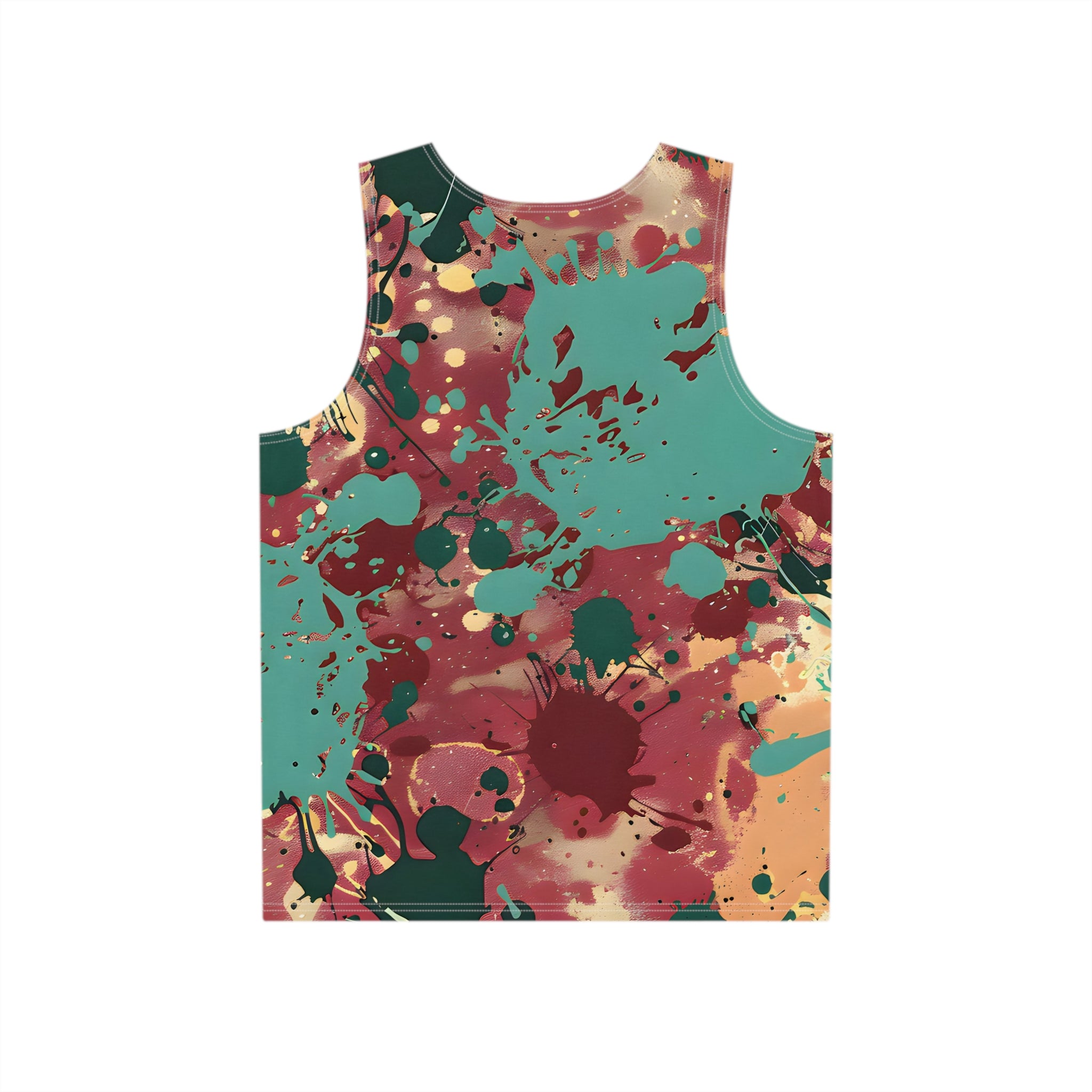 All Over Prints - Men's Marsala Sea Green Gold Tank Top - Acid Daddy