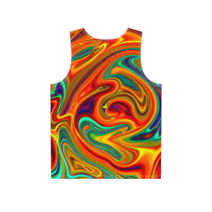 Festival Tank Tops - Trippy Orange Blast Tank Top - Acid Daddy