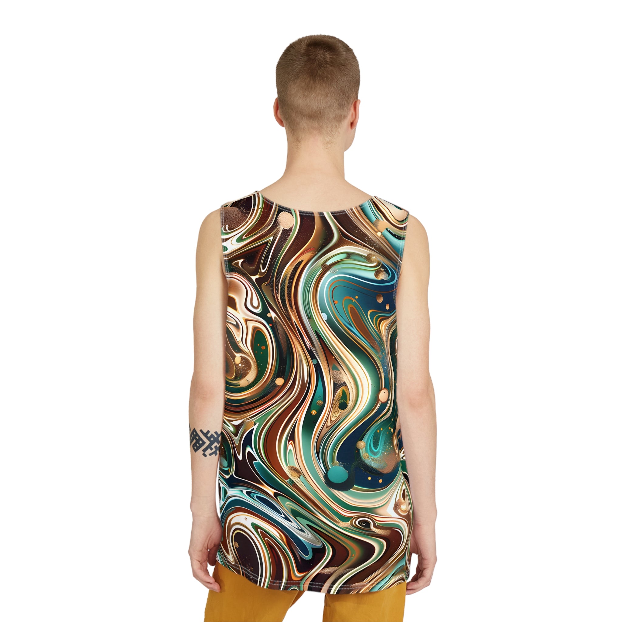 All Over Prints - Sapphire Emerald Splash Tank Top - Acid Daddy