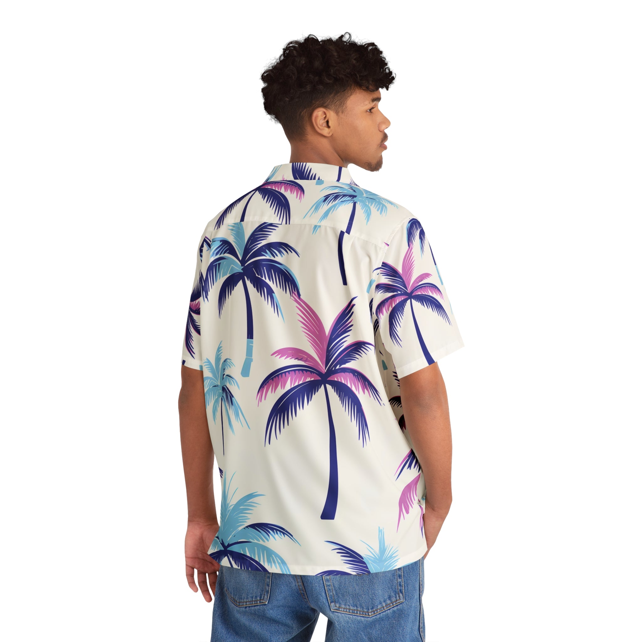 Hawaiian Shirts - Men's Purple Palms Hawaiian Shirt - Acid Daddy