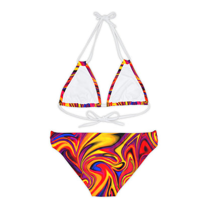 All Over Prints - Women's Tropical Fruit Fun Strappy Bikini - Acid Daddy