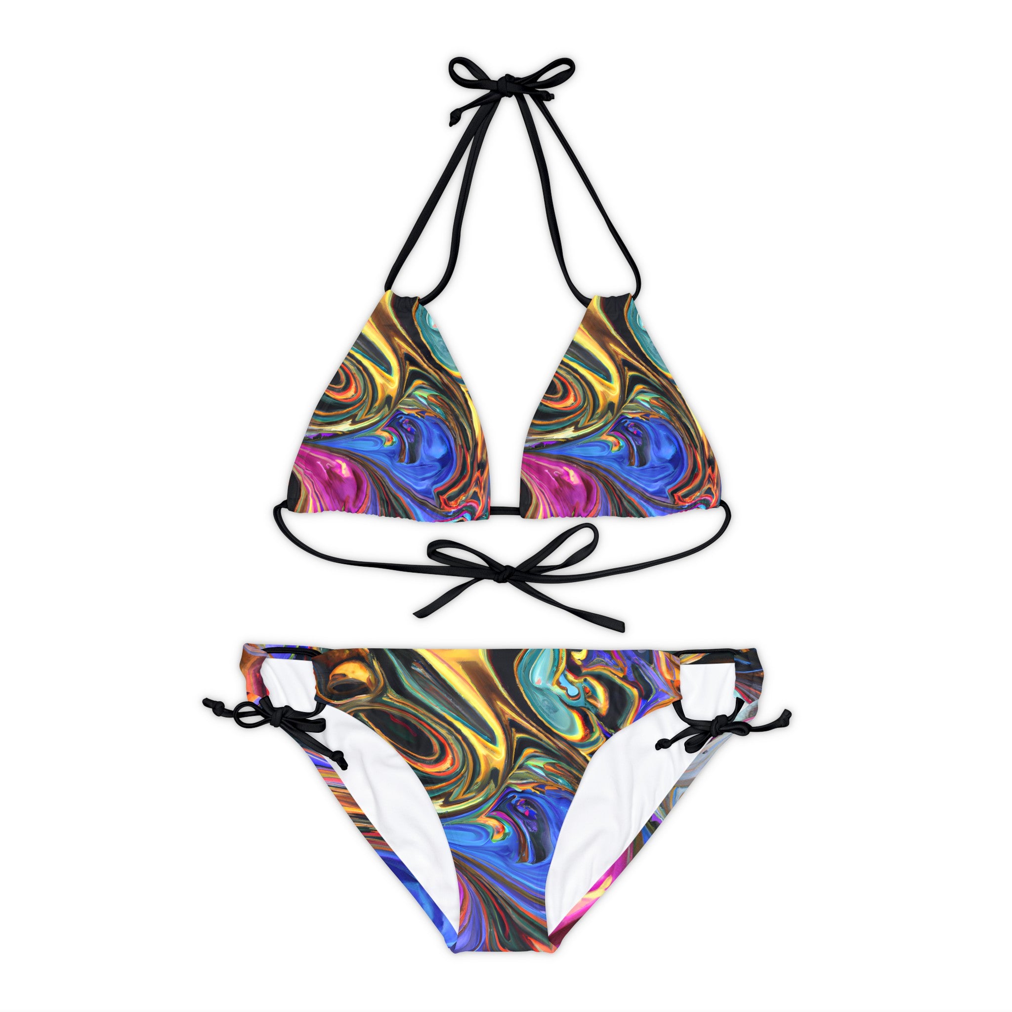 All Over Prints - Women's Painted Serenity Strappy Bikini - Acid Daddy