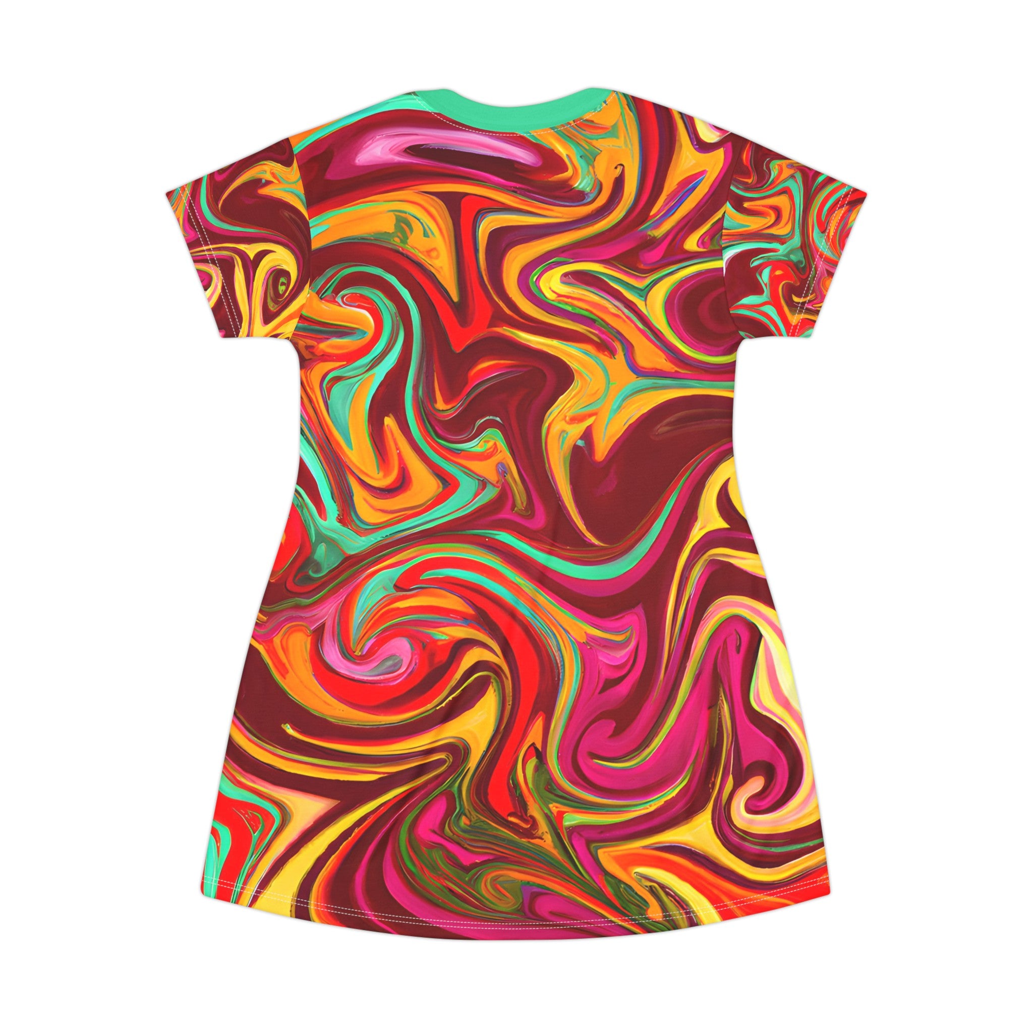 All Over Prints - Hawaiian Breeze T - Shirt Dress - Acid Daddy