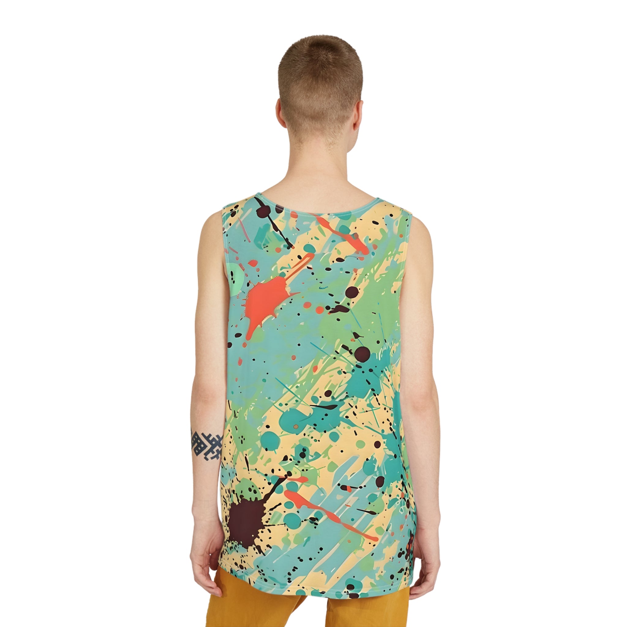 Tank Tops - Men's Tropical Splash Wave Tank Top - Acid Daddy