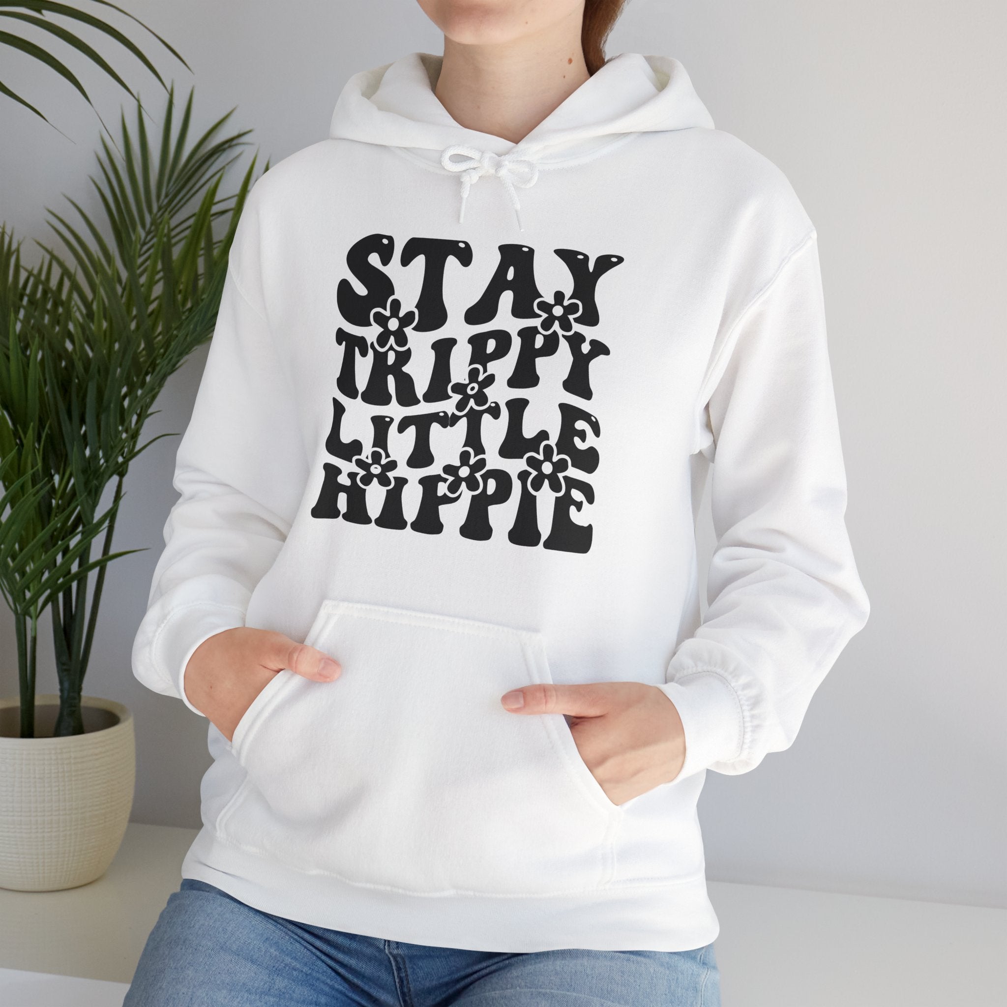 Festival Gear - Hoodie - Trippy Hippie Slogan Winter Hoodie (Front Print) - Acid Daddy