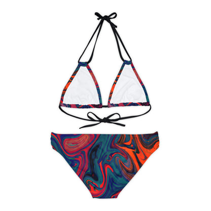 All Over Prints - Women's Painted Trip Strappy Bikini - Acid Daddy