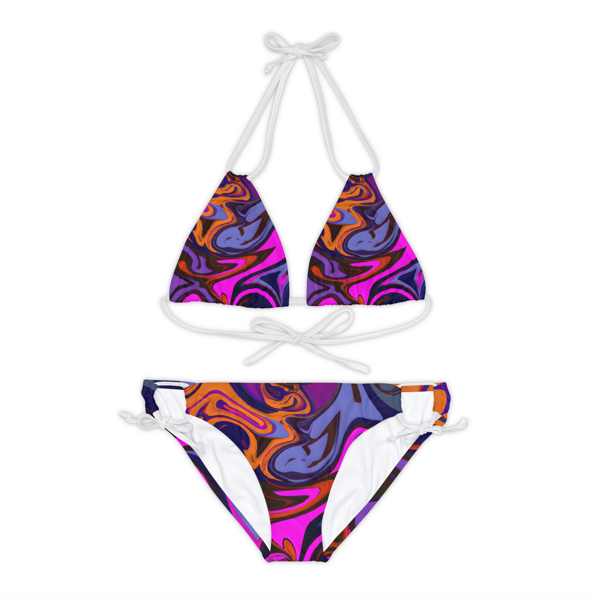 All Over Prints - Women's Vivid Visceral Strappy Bikini - Acid Daddy