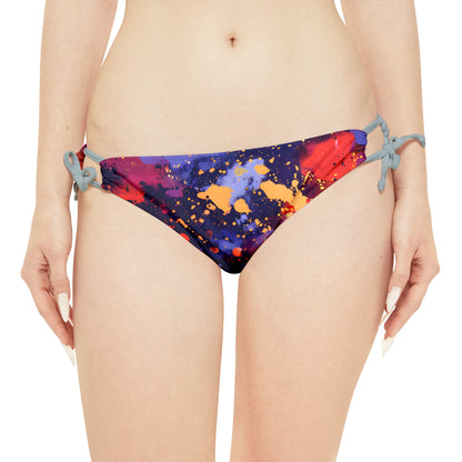 All Over Prints - Women's Tomato Splash Art Strappy Bikini - Acid Daddy