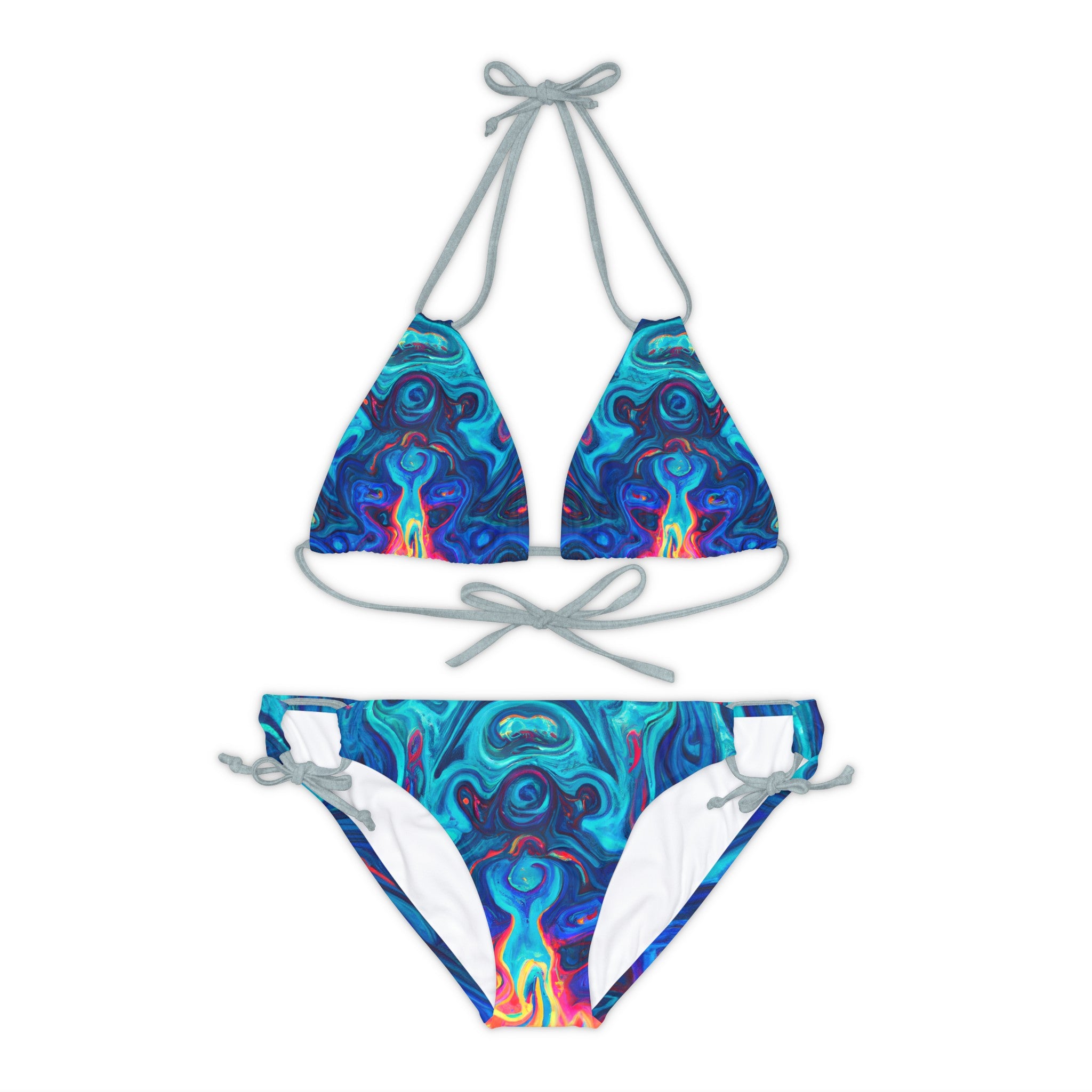 All Over Prints - Women's Whisper Flame Strappy Bikini - Acid Daddy