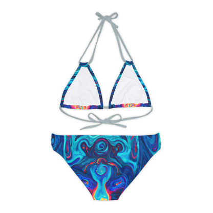 All Over Prints - Women's Whisper Flame Strappy Bikini - Acid Daddy